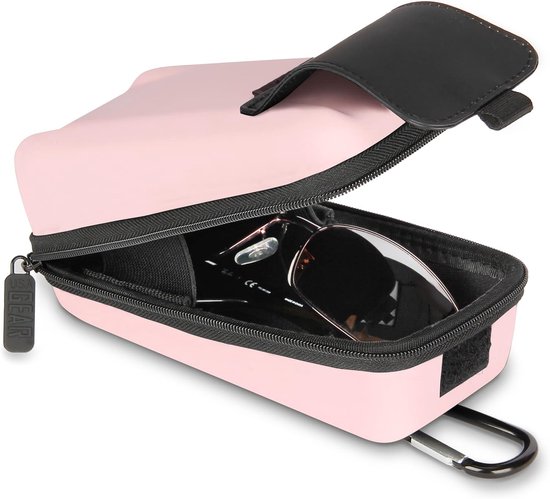 Harde brillenkoker - Compatibel met zonnebrillen, beveiliging, lezen en meer - Robuuste harde hoes met bovenlader en riemlus