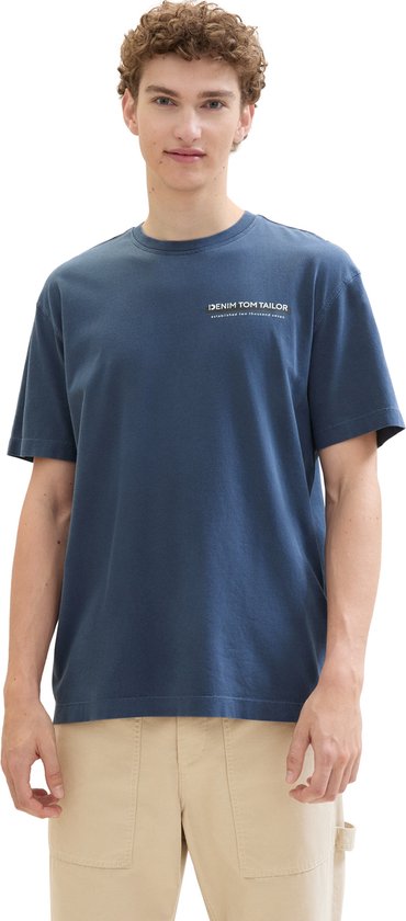 Tom Tailor T-shirt T Shirt Met Tekst 1042060xx12 10668 Mannen Maat - L