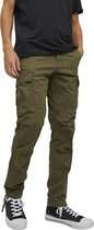 JACK & JONES Ace Tucker Cargoa loose fit - heren cargo broek - groen - Maat: 30/30