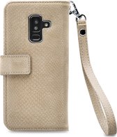 Mobilize Gelly Zipper Telefoonhoesje geschikt voor Samsung Galaxy A6 Plus (2018) Hoesje Uitneembare 2in1 Clutch - Latte