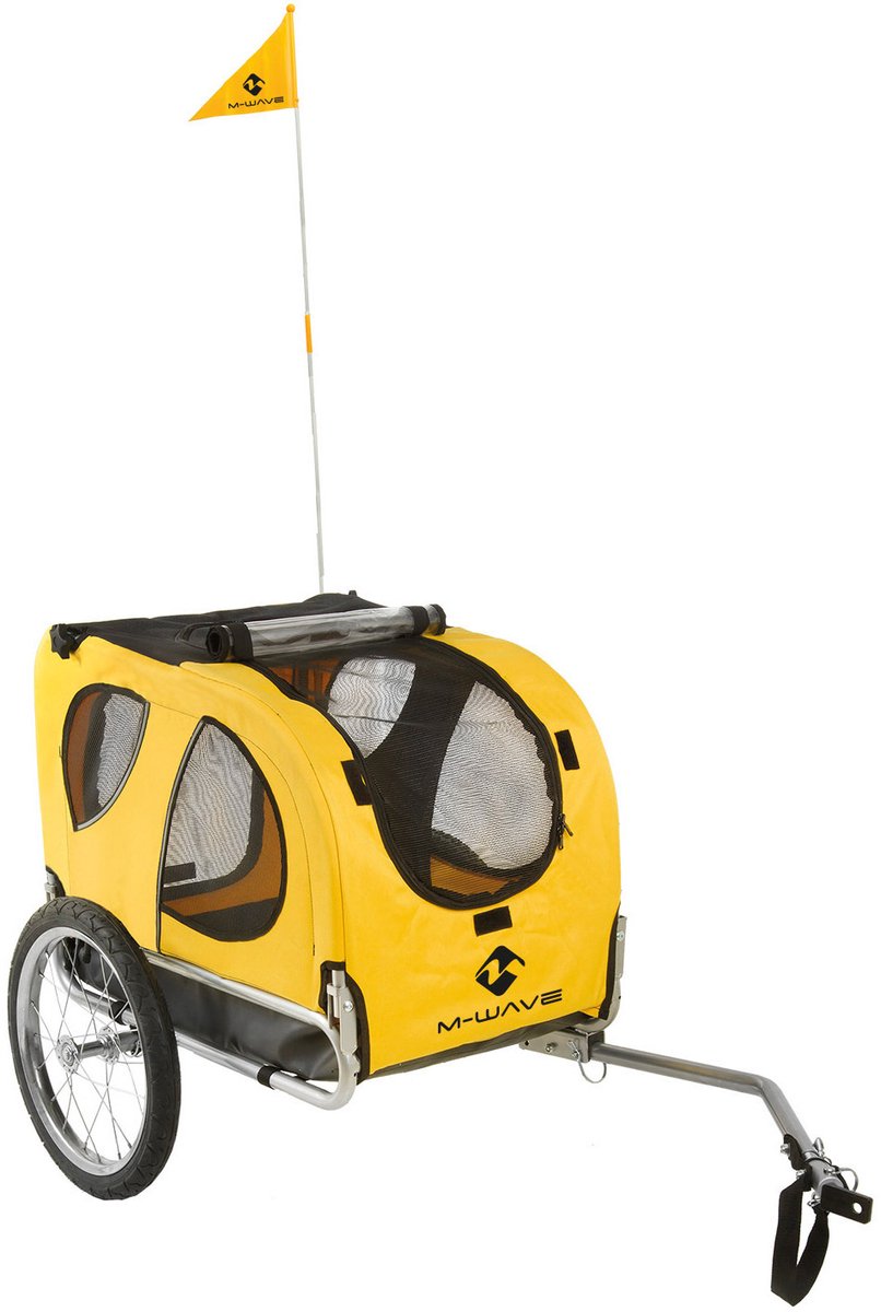 M-Wave Fietsaanhanger Hond 16 Inch Unisex Geel