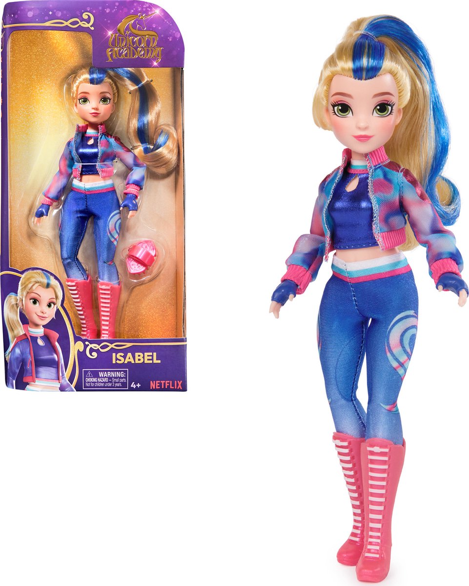 Unicorn Academy - pop isabel - met 5 modeaccessoires en borstel