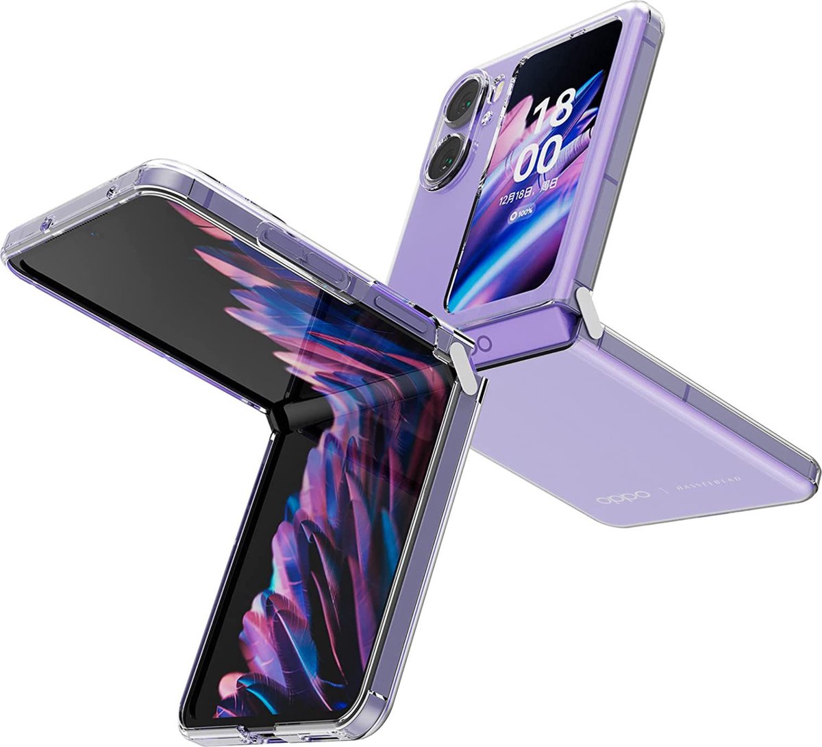 Hoesje voor Oppo Find N2 Flip backcover Shockproof siliconen Transparant