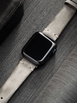 Apple Watch Leren Horlogeband - Grey Vintage Rugged - 42mm, 44mm, 45mm