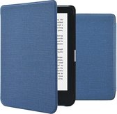 iMoshion Ereader Cover / Case Convient pour Kobo Clara 2E / Tolino Shine 4 - iMoshion Canvas Sleepcover Bookcase sans support - Bleu foncé