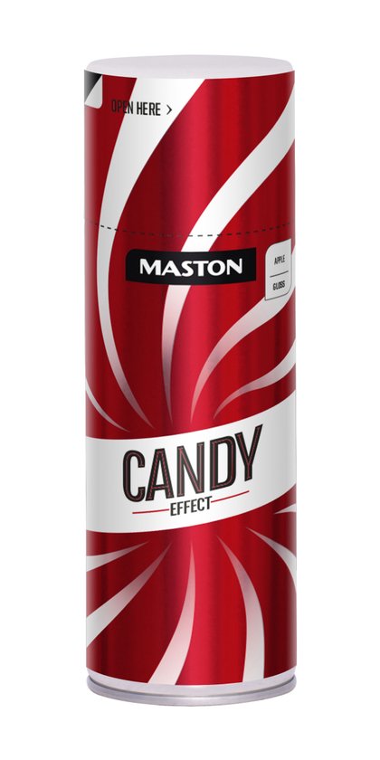 Maston Candy Effect spuitverf - apple red - rood - decoratieve spuitlak - 400 ml