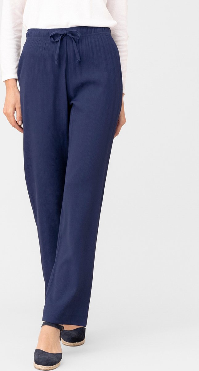 Damart Pantalon en tissu crêpe Femme Blauw 38 bol