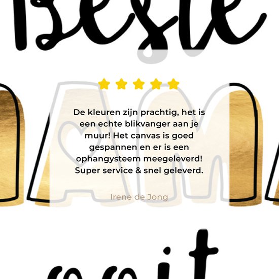 Toile Peinture Proverbes - Maman - Best mommy ever - Citations - 140x90 cm - Décoration murale