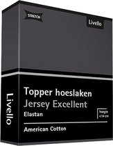 Livello Hoeslaken Topper Jersey Excellent Dark Grey 250 gr 140x200 t/m 160x220