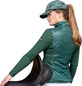 JOHANNE-SIGNATURE WOMAN'S RIDING JACKET - maat S - sportieve & modieuze jas voor ruiter - voor in en naast de piste - Johanne Green (kleur: Groen)