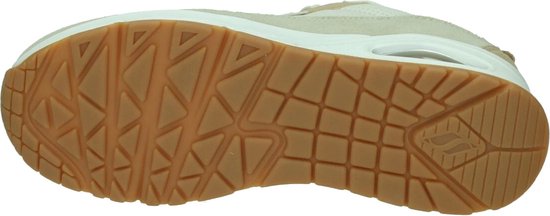 Skechers Uno - Two Much Fun Dames Sneakers - Taupe/Zand - Maat 42 - Skechers