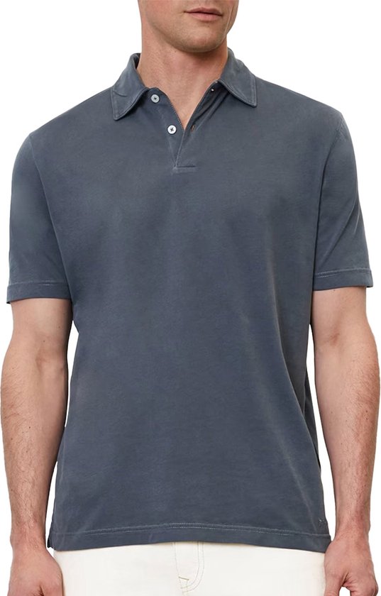 Marc O'Polo regular fit polo - heren poloshirt korte mouw - donkerblauw - Maat: XL