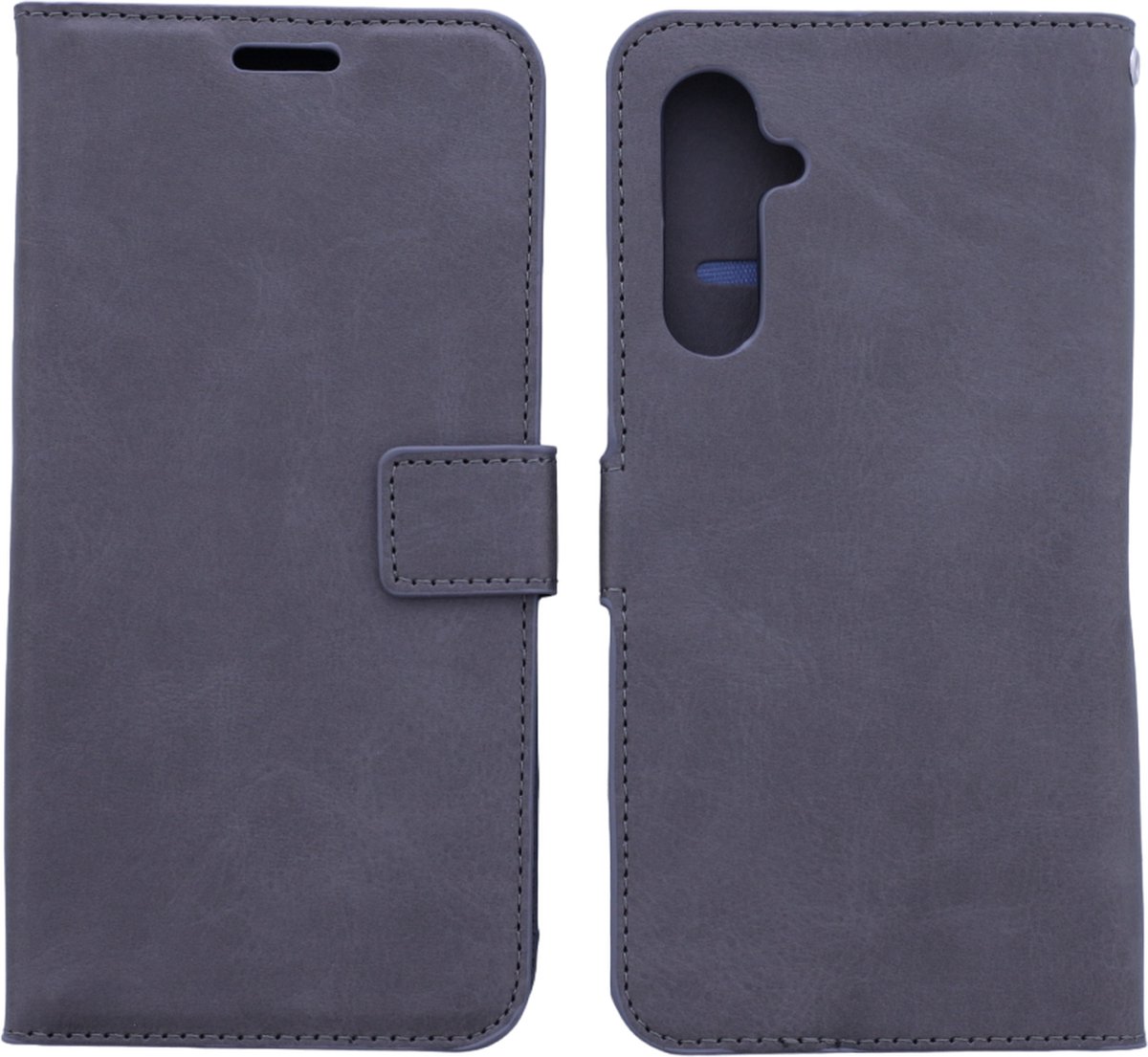 Bookcase Grijs Geschikt voor Samsung Galaxy A05s - portemonnee hoesje - ZT Accessoires