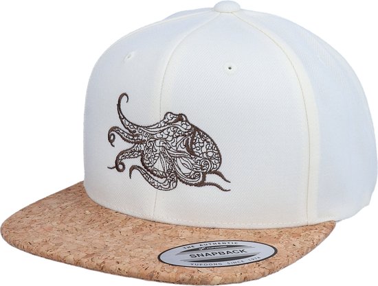 Hatstore- Octopus Mandala Natural/Cork Snapback - Iconic Cap