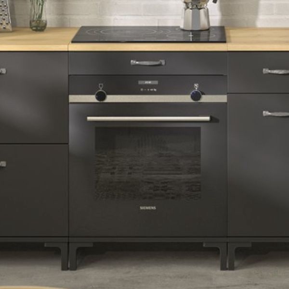 Trendmeubel - Manchester zwart keukenelement onderkast voor oven 60cm