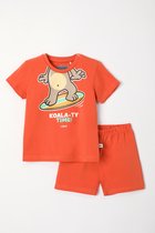Woody - Baby Jongens Pyjama - Baksteen - 12 maand