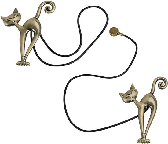 Magneet Gordijn Stropdas - Magnetische Clips Touwhouders voor Thuis Kantoor Hotel Raamdecoratie (2-PACK, Roze