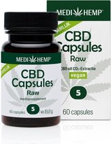 MediHemp CBD Capsules Raw 5%