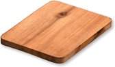 Kesper onderzetters voor gourmet pannetjes/spatels - 16x - luxe acacia hout - 10 x 8 cm - gourmetten