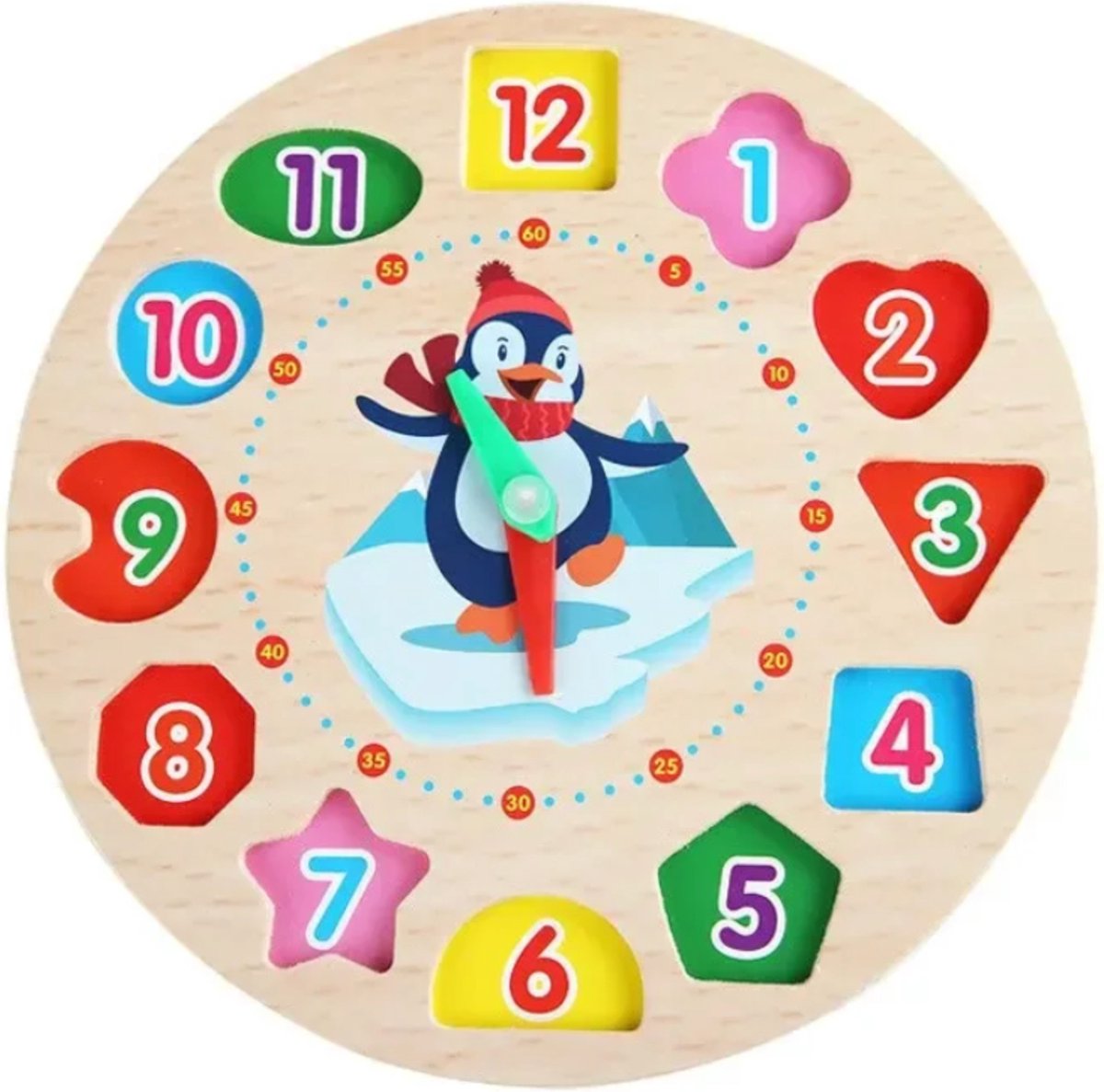 Five Seasons Houten Speelgoed Montessori Puzzel Kinderen 0-3 Peuters Bouwen Leren Educatief 100% Natuurlijk Hout Veilig & Duurzaam Creatief