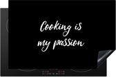 KitchenYeah® Inductie beschermer 83x52 cm - Cooking is my passion - Koken - Quotes - Spreuken - Kookplaataccessoires - Afdekplaat voor kookplaat - Inductiebeschermer - Inductiemat - Inductieplaat mat