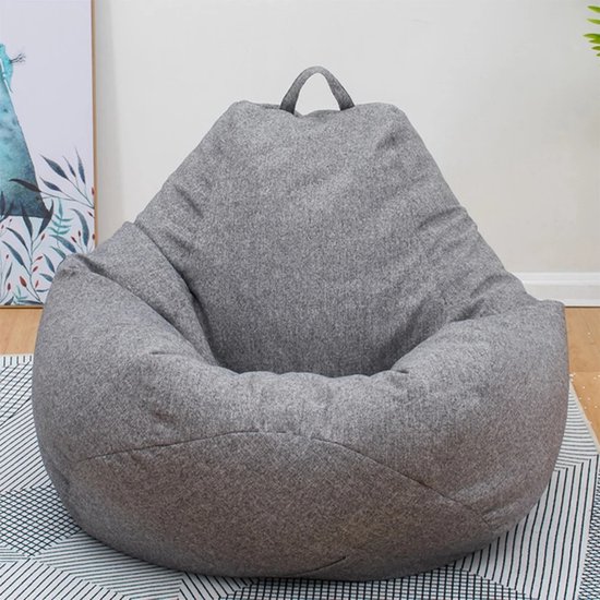 GXSDYYDS Zitzak, Bean Bag, XXL-zitzak, wollig, behaaglijk, zitzak, stoelhoes voor volwassenen (zonder vulling), wasbaar, 180 x 90 cm, zwart, hemelsblauw