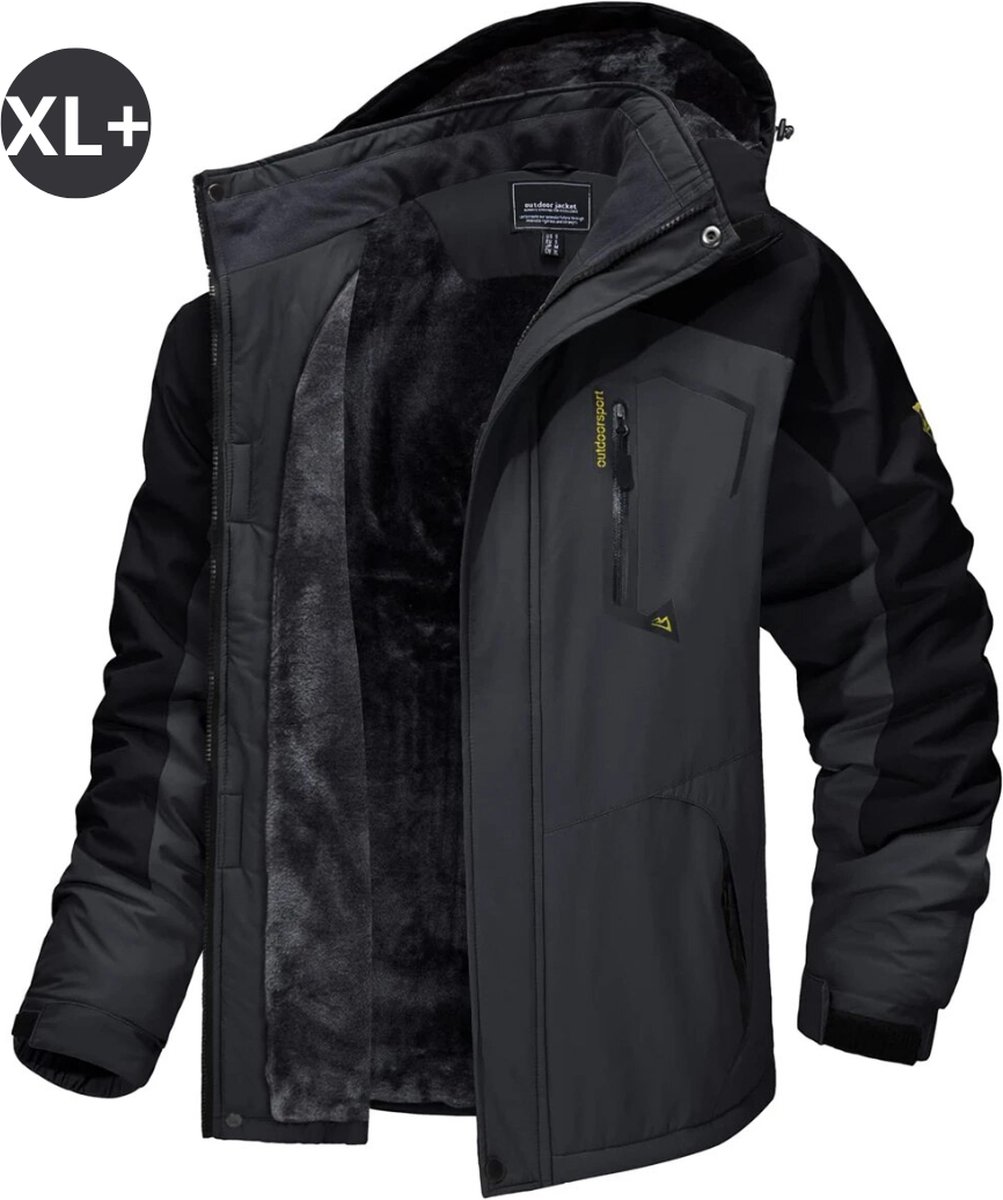 Livano Winterjas Voor Heren Parka Winter Jas Volwassen – Plus Zwart