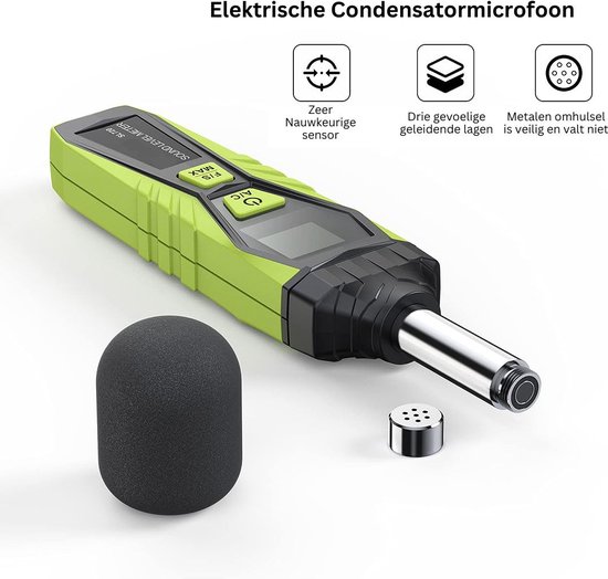 Benetech GT1355B Decibelmeter Datalogger met DC-uitgang - 43000 meetwaarden - A & C - Grafiek - Oplaadbare accu - Tot ±1,5 dB nauwkeurig - Fast & Slow Benetech GT1355B Decibelmeter Datalogger met DC-uitgang - 43000 meetwaarden - A & C - Grafiek - Oplaadbare accu - Tot ±1,5 dB nauwkeurig - Fast & Slow