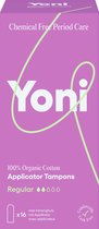 Yoni - Tampons 100% coton bio - Flux modéré - Avec applicateur - 16 pcs
