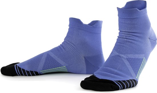 Ecorare® - Hardloopsokken – Lage sokken – Sportsokken – Lichtblauw – Maat s/m
