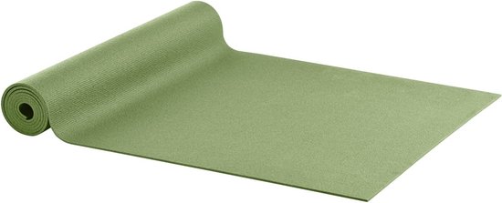 Yogamat Studio PVC extra lang Olijf groen - Ecoyogi – 200 x 61 cm – dikte 4,5 mm – Ökotex certificaat