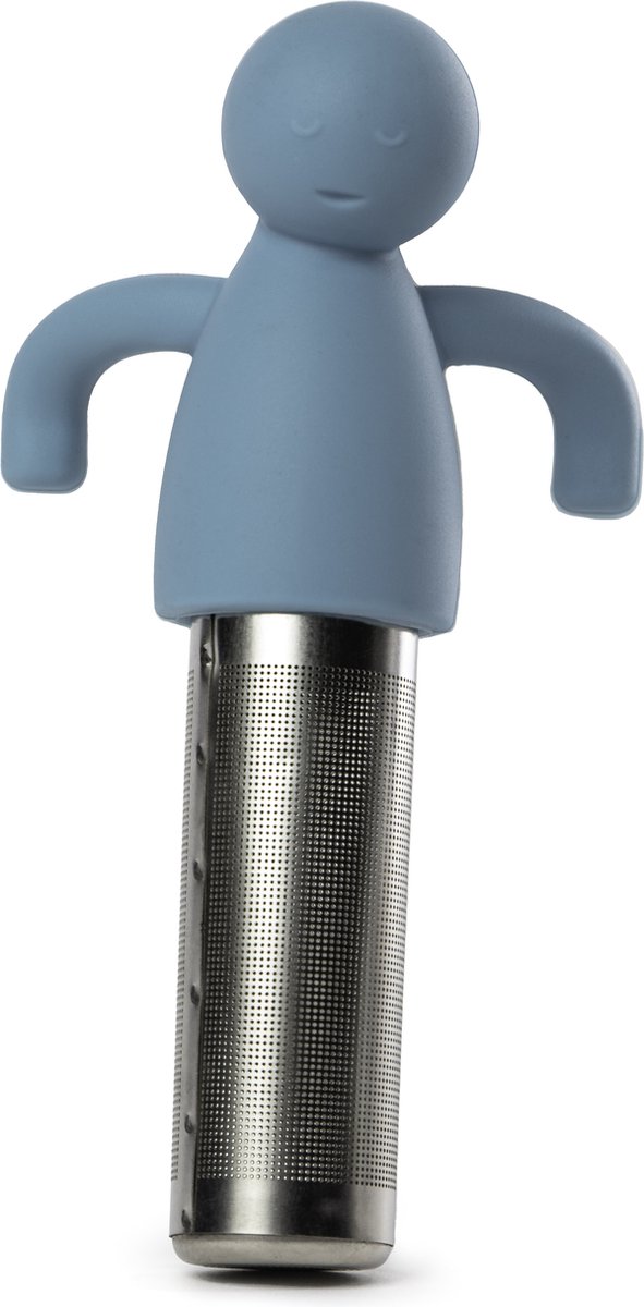 Ecorare - Theezeef voor losse thee - Blauw - Vaatwasmachinebestendig - RVS Theefilter