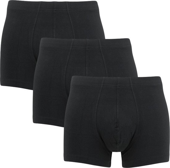 Schiesser 3-pack heren boxershorts 95/5 - Biologisch katoen - XL - Zwart