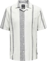 ONLY & SONS ONSCAIDEN SS STRIPE LINEN RESORT SHIRT Chemise Homme - Taille XL