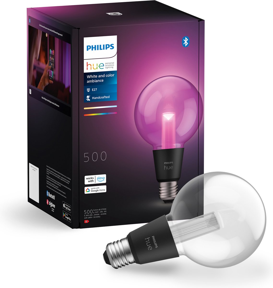 Philips Hue Lightguide globelamp G95 - wit en gekleurd licht - E27 — afbeelding 1