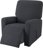 stoelhoes, stoelbeschermer, stretchhoes voor relaxstoel, compleet, elastische hoes voor televisiestoel, ligstoel, stoel (donkergrijs)