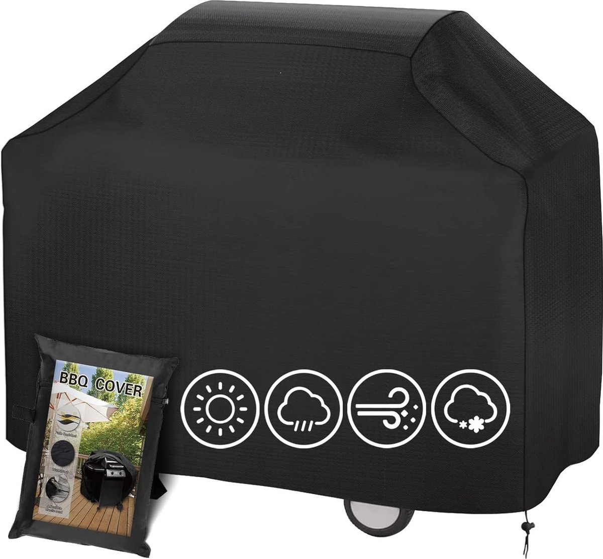 Barbecuehoes weerbestendig gasgrill gasgrillhoes waterdicht winddicht UV-bestendig scheurvaste grill (145 x 61 x 117)