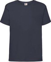 Fruit Of The Loom Kids Sofspun® T-shirt - Donker Blauw - 152 - 12/13 Jaar