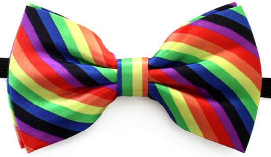 Vlinderstrik regenboog kleuren