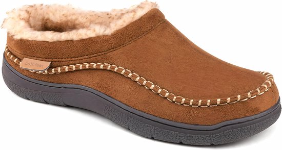 Pantoffels Heren - Sloffen - Mocassins - Chestnut - Anti-slip - Maat 44/45 - Comfeet