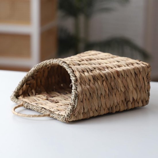 Vesone Ophangmand, handgemaakte geweven jute wandophangmanden voor het organiseren, Boho manden voor de muur, wandmontage ophangmandorganisator voor planten Sleutel zonnebril portemonnee op de deur