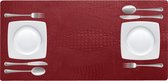 NOOBLU Tafelloper DUBL - Croco Ruby red - Lengte: 95 cm, Aantal: 1 tafelloper