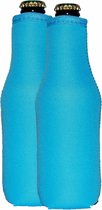 2 st. Bierfles koelhoud hoesje - Exclusief blauw