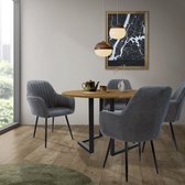 Set Van 2 Eetkamerstoelen Met Rugleuning & Armleuning 2x Groen Met Fluwelen Bekleding Gestoffeerde Stoelen Met Metalen Poten Ergonomische Stoelen Voor Eettafel