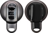 kwmobile autosleutel hoesje geschikt voor Mini 3-knops Smart Key autosleutel - autosleutel behuizing in mat zwart / zwart