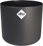 Elho B.for Soft Rond 25 - Pot De Fleurs pour Intérieur - Ø 24.7 x H 23.3 cm - Noir