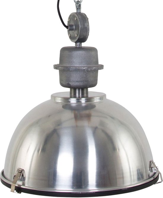 Industriële hanglamp Bikkel | 1 lichts | Ø 42cm | 150 cm | glas / metaal | grijs | eettafel / woonkamer lamp | modern / industrieel design