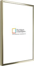 Aluminium Wissellijst 100 x 100 Glans Goud - Ontspiegeld Acrylite Glas - Art.nr.: 048-001