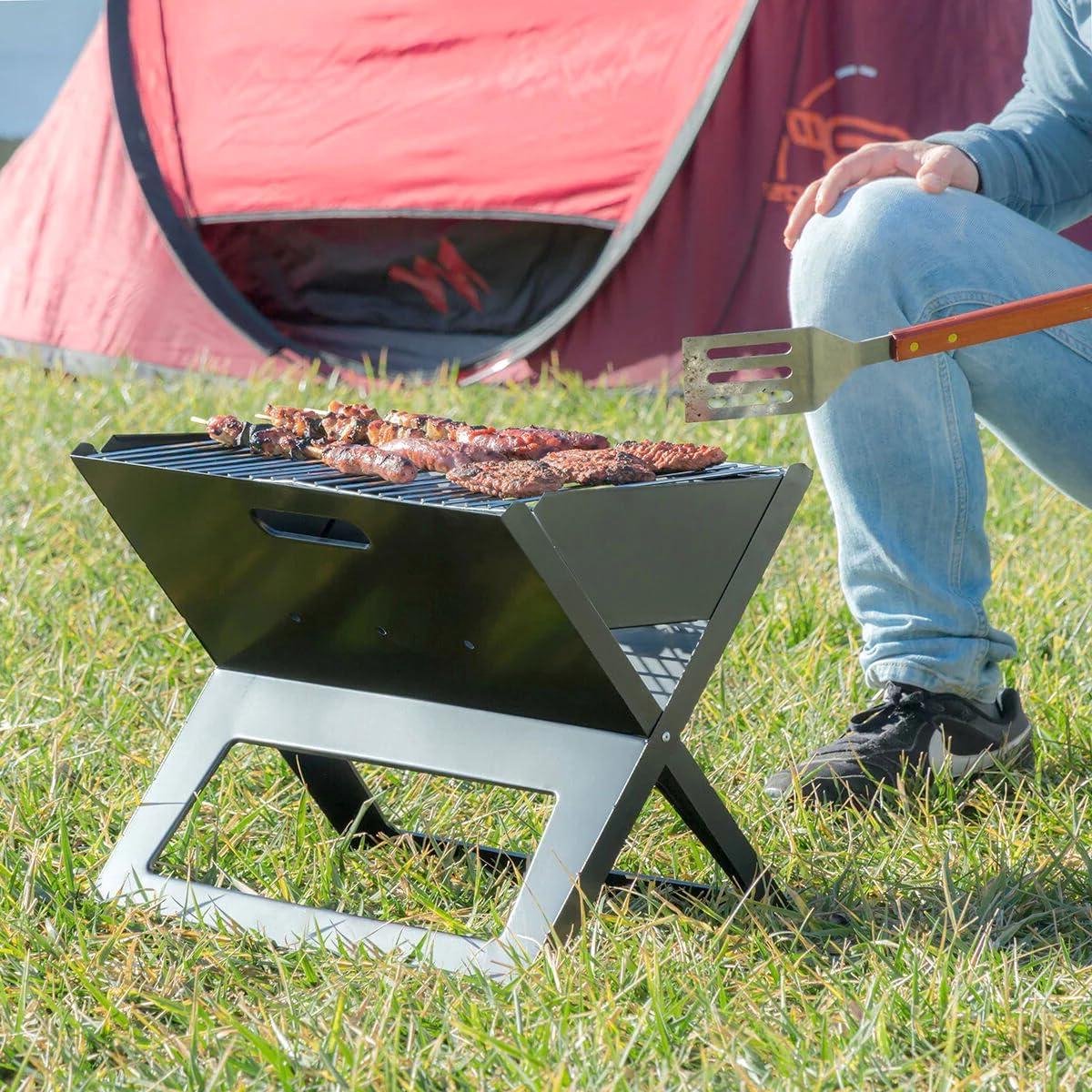Opvouwbare draagbare houtskoolbarbecue Kook je voedsel op een traditionele en gezonde manier ideaal voor thuis en in de tuin Barbecue