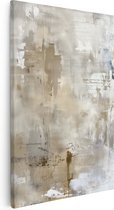 Artaza Peinture sur toile oeuvre abstraite en beige et Wit - 60x90 - Décoration murale - Photo sur toile - Impression sur toile